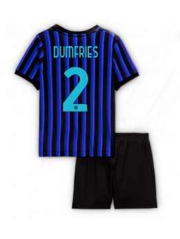 Detské Futbalové oblečenie Inter Milan Denzel Dumfries #2 2025-26 Krátky Rukáv - Domáci (+ trenírky)